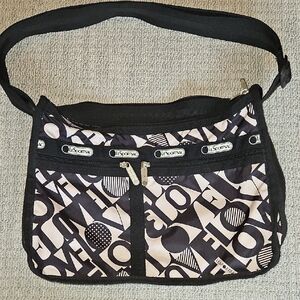 LeSportsac Black and White Love Everyday Bag